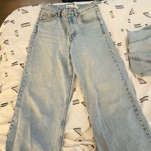 Zara wide leg jeans in light wash